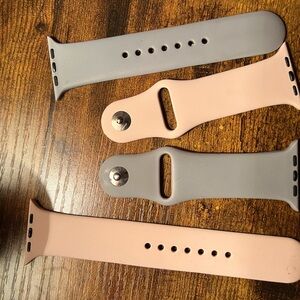 Gray and Pink Watch Bands